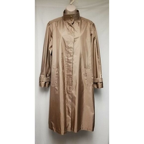 VINTAGE ALEXANDRA LEIGH BY R.D. Trench Coat/Belt Color Beige Size 10 - Picture 4 of 11